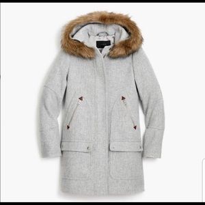 J Crew Chateau Wool Parka NWT Heather